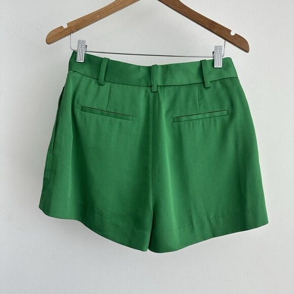 REISS Shorts Womens 4 US Green High Waist Pleated Sofie Old Money Quiet Luxury - Picture 8 of 15